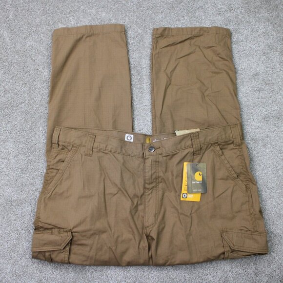 Carhartt Force Pants NWT Mens 42x30 Brown Tappen Cargo Relaxed Fit Straight - Picture 1 of 16
